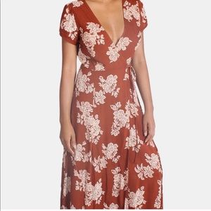 Burnt Orange Floral Rokoko Maxi